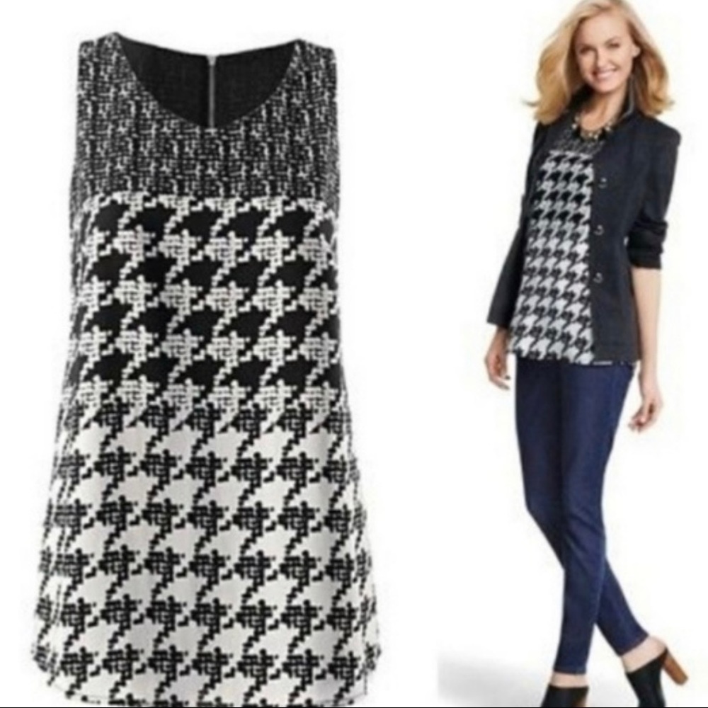 Cabi Style 3090 Broken Check Sleeveless Top